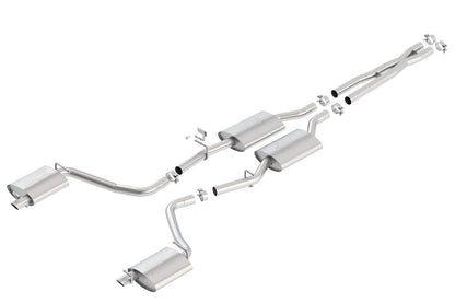 BORLA 140686 BORLA 140686 Cat-Back Perf. Exhaust System for 2015-2023 Dodge Charger V6 & Chrysler 300 V6 T-304 Stainless Steel ATAK Sound Dual Split Rear Exit Single 2.25" Exit Each Side Reuse O.E. Tips