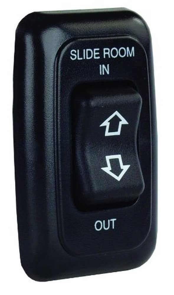 JR PRODUCTS 12075 JR Products 12075 White Single Slide-Out Switch Assembly with Bezel