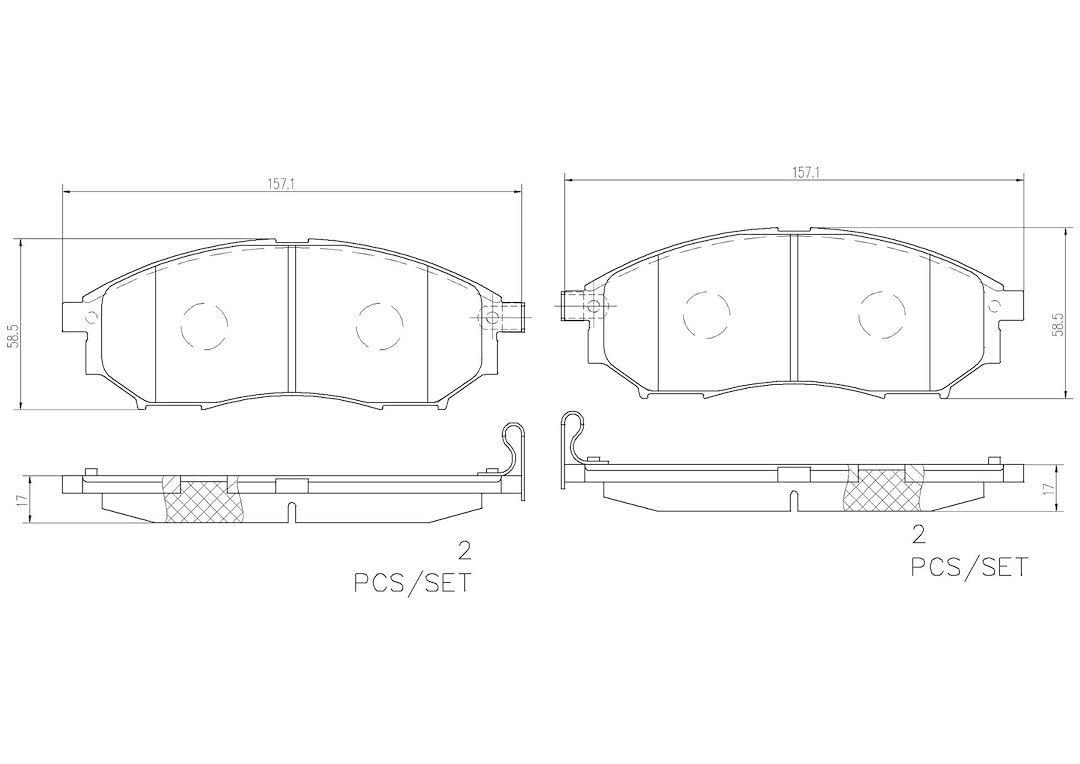 BREMBO P56094N Brembo P56094N Premium Ceramic Front Disc Brake Pad Set INFINITI/NISSAN OE# D10601NC0C