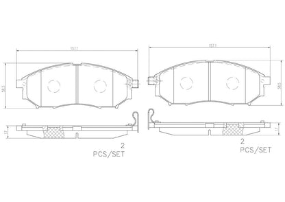 BREMBO P56094N Brembo P56094N Premium Ceramic Front Disc Brake Pad Set INFINITI/NISSAN OE# D10601NC0C