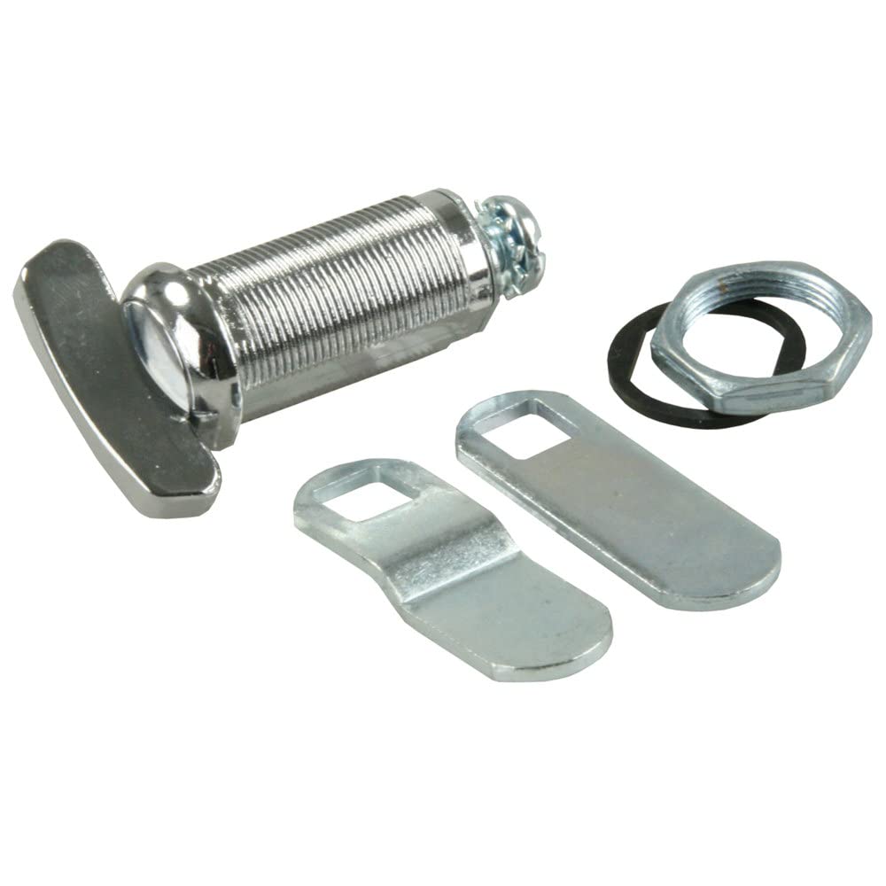JR PRODUCTS 00145 JR Products 00145 1 and 3/8 inches Compartment Door Thumb Lock, Silver