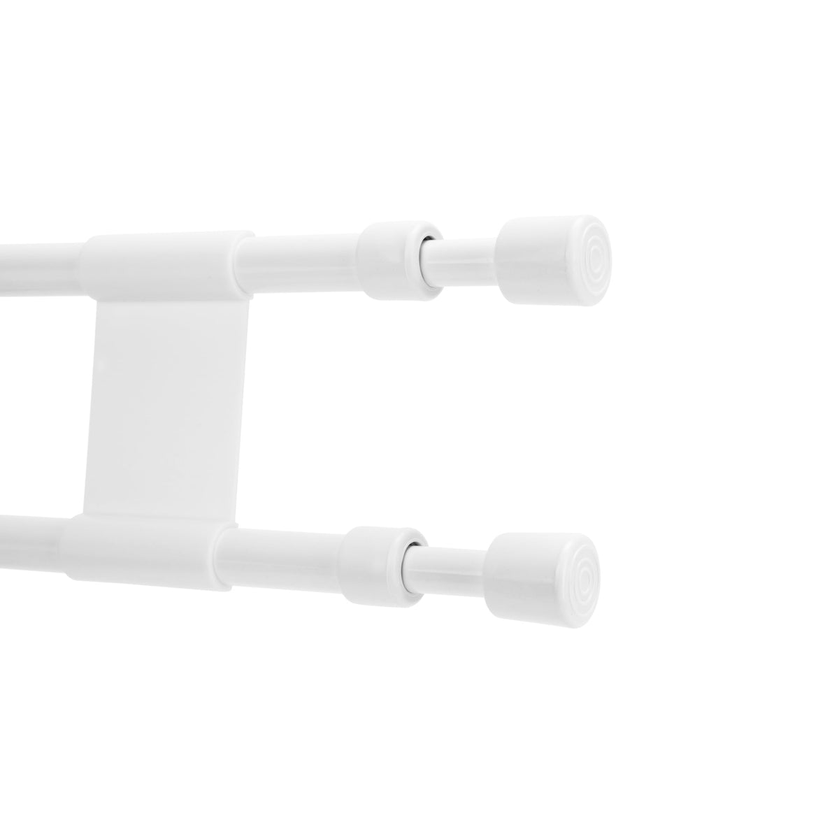 CAMCO 44073 Camco 28" Double RV Refrigerator Bar -Holds Food and Drinks in Place During Travel - Prevents Messy Spills - Spring Loaded and Extends Between 16" and 28" - White (44073)