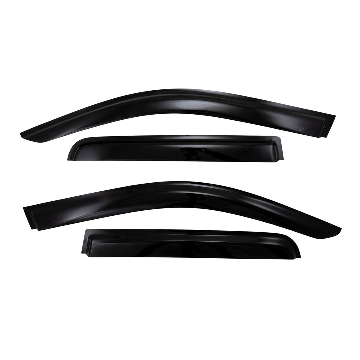 TRAILFX 4182H TrailFX 4182H 4-PC Low Profile Tape-On Smoke Window Vents Acrylic Rainguards Fits 2022-2026 Ford Maverick Outside Channel Mount Set of 4