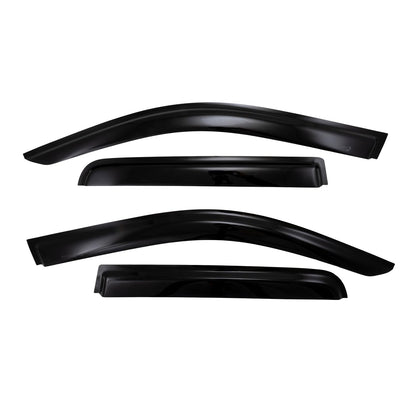 TRAILFX 4182H TrailFX 4182H 4-PC Low Profile Tape-On Smoke Window Vents Acrylic Rainguards Fits 2022-2026 Ford Maverick Outside Channel Mount Set of 4
