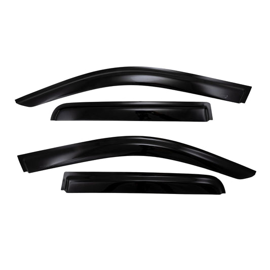 TRAILFX 4182H TrailFX 4182H 4-PC Low Profile Tape-On Smoke Window Vents Acrylic Rainguards Fits 2022-2026 Ford Maverick Outside Channel Mount Set of 4
