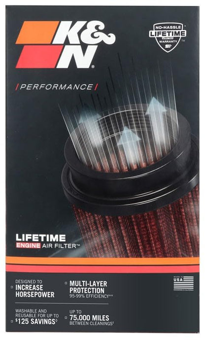 K&N RU-4630 High-Flow Original Lifetime Universal Clamp-On