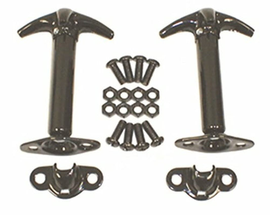 RUGGED RIDGE 11210.01 Rugged Ridge Hood Catch Kit for Jeep CJ/Wrangler YJ - Fits 1941–1995 Models - Durable Construction & Easy Installation