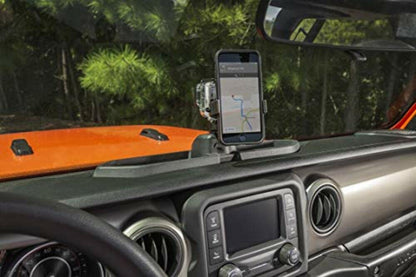 RUGGED RIDGE 13551.23 Rugged Ridge Multi-Mount Phone Holder for Jeep Wrangler/Gladiator | Thermoplastic Olefin (TPO), Black | 13551.23 | Fits 2018-2025 Jeep Wrangler JL; 2020-2025 Jeep Gladiator JT