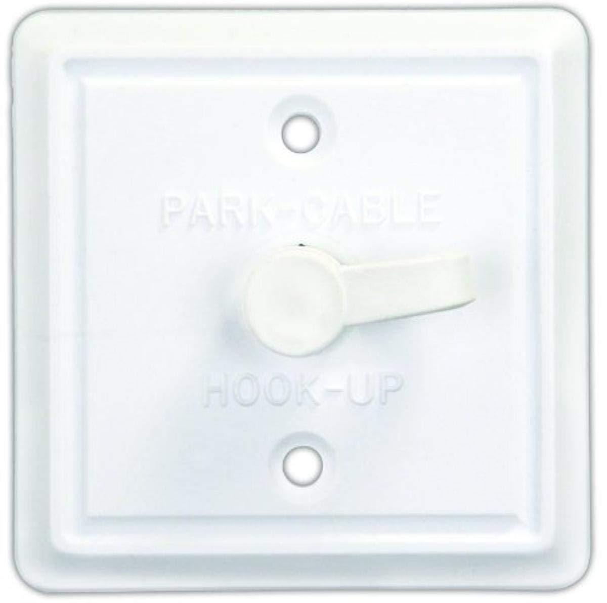 JR PRODUCTS 47795 Jr Products 47795 SQUARE CABLE TV PLATE PW