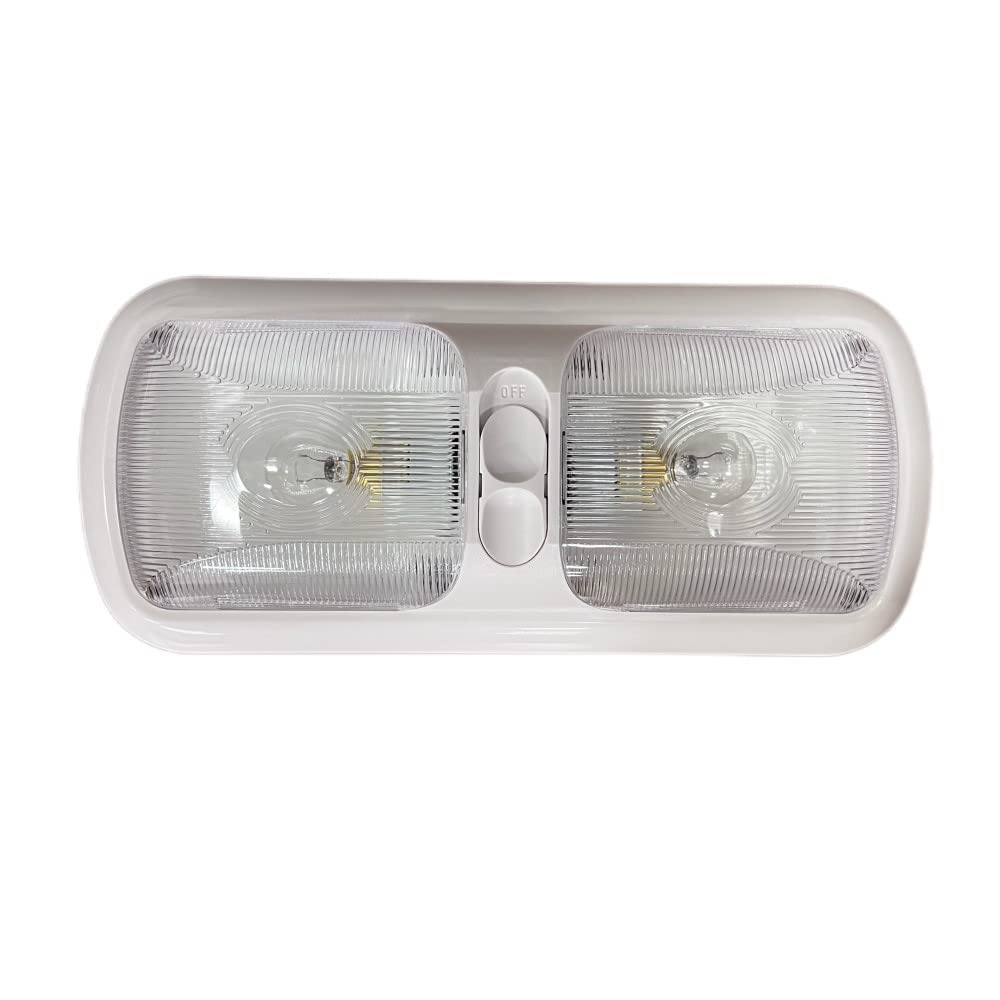 RV DESIGNER L815 RV Designer L815 - Double Pancake Light, Dome Optic Lens 12 Volt, Incand.