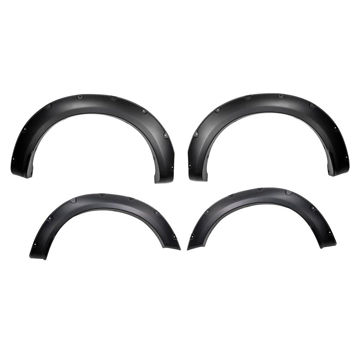 TRAILFX TFF3008S TrailFX Pocket Fender Flares Fits 2023-2025 Ford F-250 Super Duty Black Plastic Fenders 2" Tire Coverage Front and Rear 7" and 7.75" Flare Height Set of 4 with Rivets and Hardware TrailFX TFF3008S