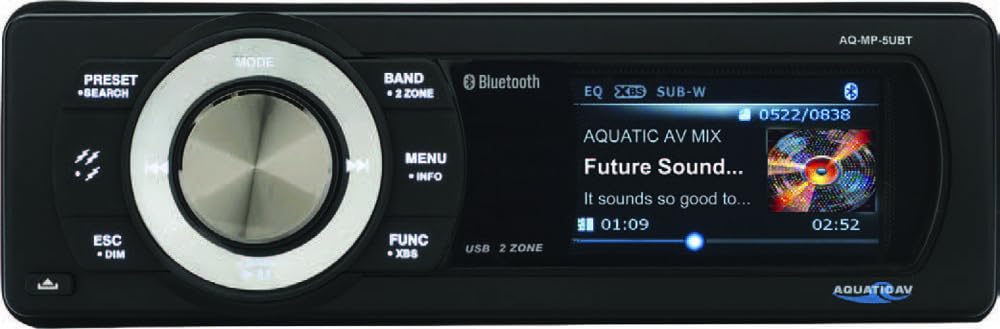 Aquatic AV AQ-MP-5UBT-S MP5+ Marine Stereo