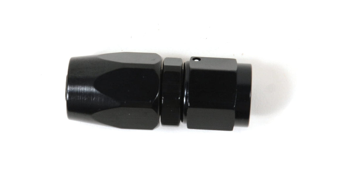 SPEEDFX 510800BK Hose Ends Full Swivel; -8AN; Straight; Anodized; Black; Aluminum; Single