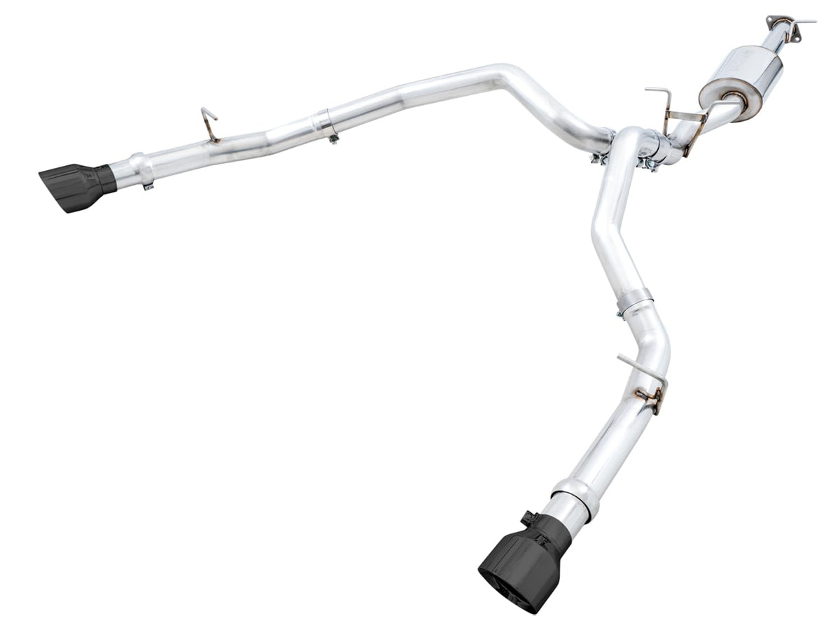 AWE Tuning 3015-33006 AWE Tuning 19-21 RAM 1500 5.7L (w/Cutouts) 0FG Dual Rear Exit Cat-Back Exhaust - Diamond Black Tips - 3015-33006