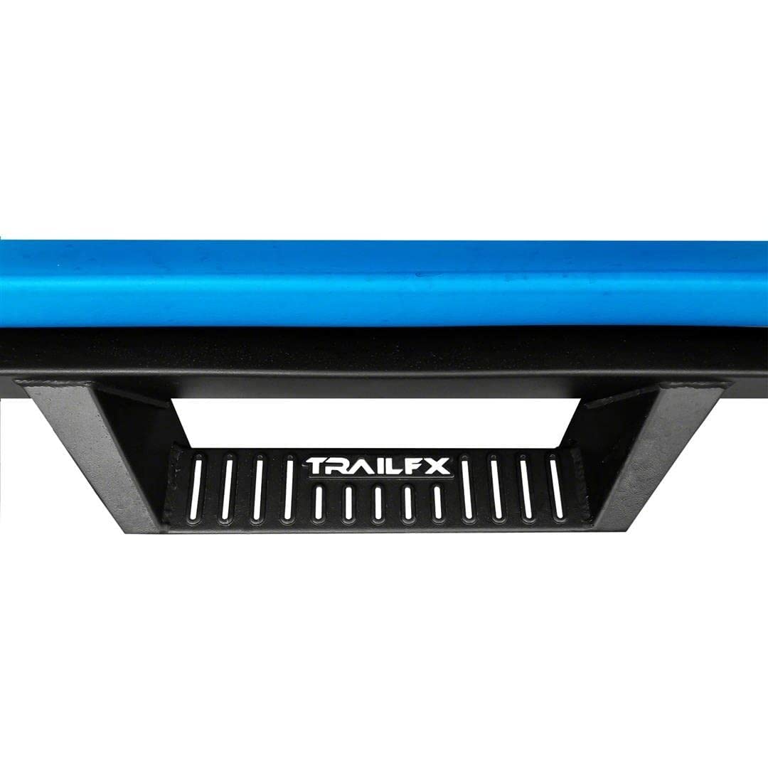 TRAILFX DHS009B TrailFX Drop Hoop Nerf Bars with Drop Down Steps for Ford F-250 Super Duty Crew Cab 1999-2016 Matte Black Powder Coated Steel Rocker Panel Mount with Installation Hardware TrailFX DHS009B