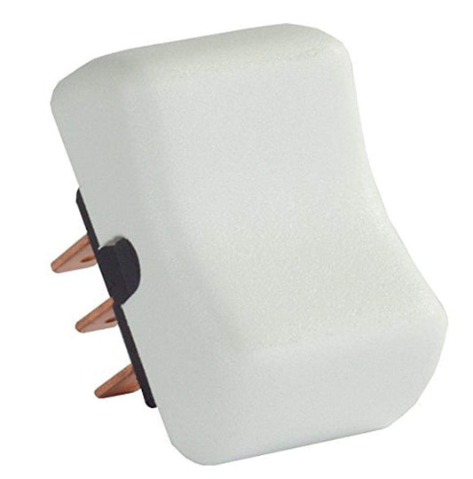 JR PRODUCTS 13005 JR Products 13005 White DPDT On/Off/On Momentary Switch
