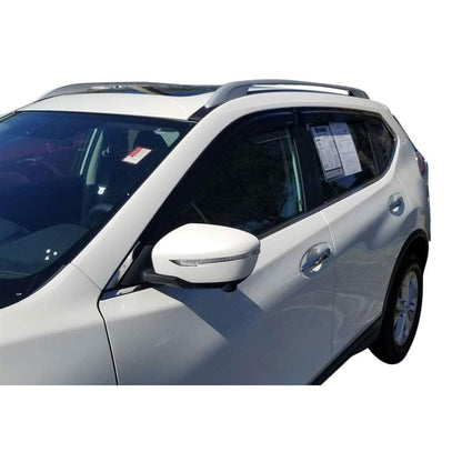 TRAILFX 4827H TrailFX Rainguard Window Vents Fits Nissan Rogue 2014-2020 Smoke Acrylic Low Profile Tape-On Side Four Piece Window Deflectors TrailFX 4827H