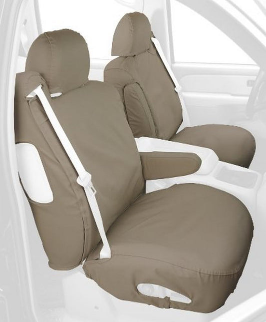 COVERCRAFT SS2344PCSA Covercraft Custom-Fit Front Bucket SeatSaver Seat Covers - Polycotton Fabric, Sand