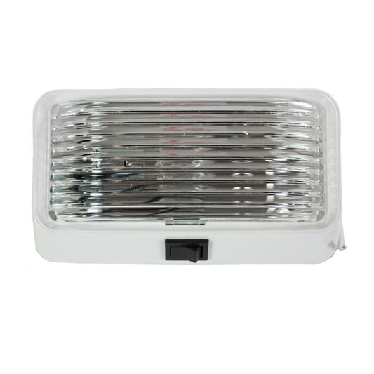 ARCON 18104 Arcon 18104 12V Universal Porch/Utility Light with Clear Lens, White Base and Switch