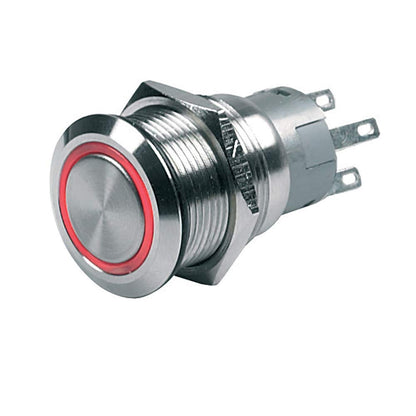 BEP 80-511-0006-00 BEP Push-Button Switch 24V Momentary On/Off - Red LED