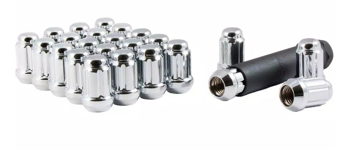 GORILLA K6CS-0012GR Small Diameter Spline Acorn Lug Nuts - 3/4" & 13/16" Dual Hex Key - 1/2"-20 Thread Size - Chrome Finish - Set of 24 (K6CS-0012GR)