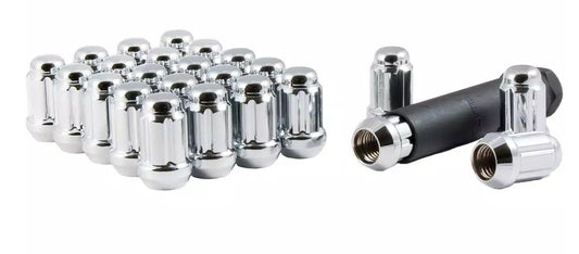 GORILLA K6CS-0012GR Small Diameter Spline Acorn Lug Nuts - 3/4" & 13/16" Dual Hex Key - 1/2"-20 Thread Size - Chrome Finish - Set of 24 (K6CS-0012GR)