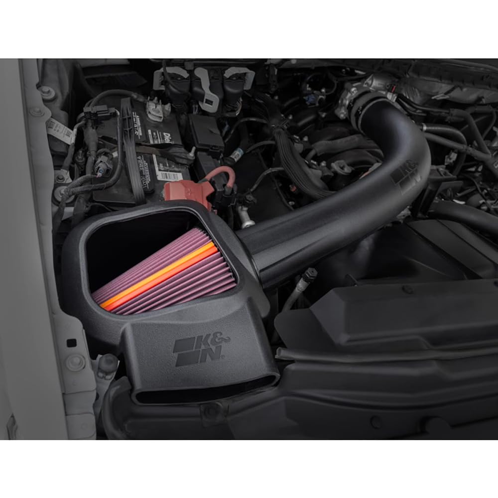 K&N FILTER 50-2593 K&N NextGen Cold Air Intake System: High-Flow Cotton Filter: Compatible with 2020-2022 Ford: F250, F350, 50-2593