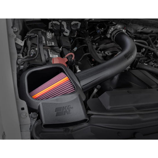 K&N FILTER 50-2593 K&N NextGen Cold Air Intake System: High-Flow Cotton Filter: Compatible with 2020-2022 Ford: F250, F350, 50-2593