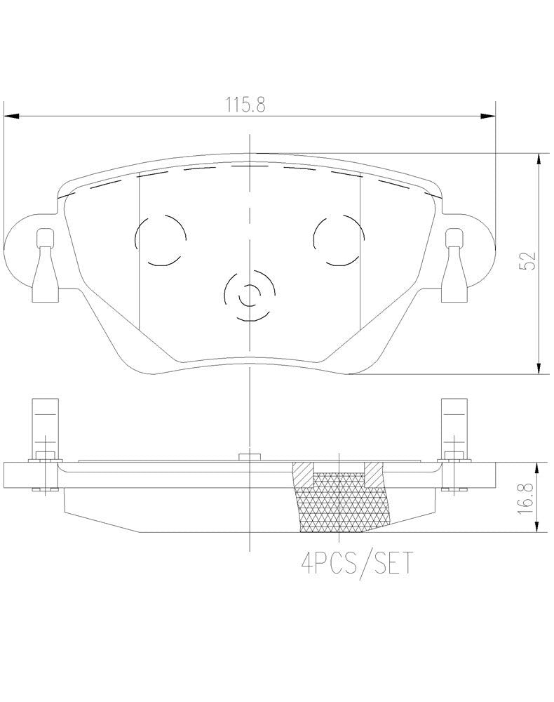 BREMBO P24059N Brembo P24059N Premium Ceramic Rear Disc Brake Pad Set CHANA/FORD/FORD (CHANGAN)/FORD AUSTRALIA/JAGUAR OE# 1522070