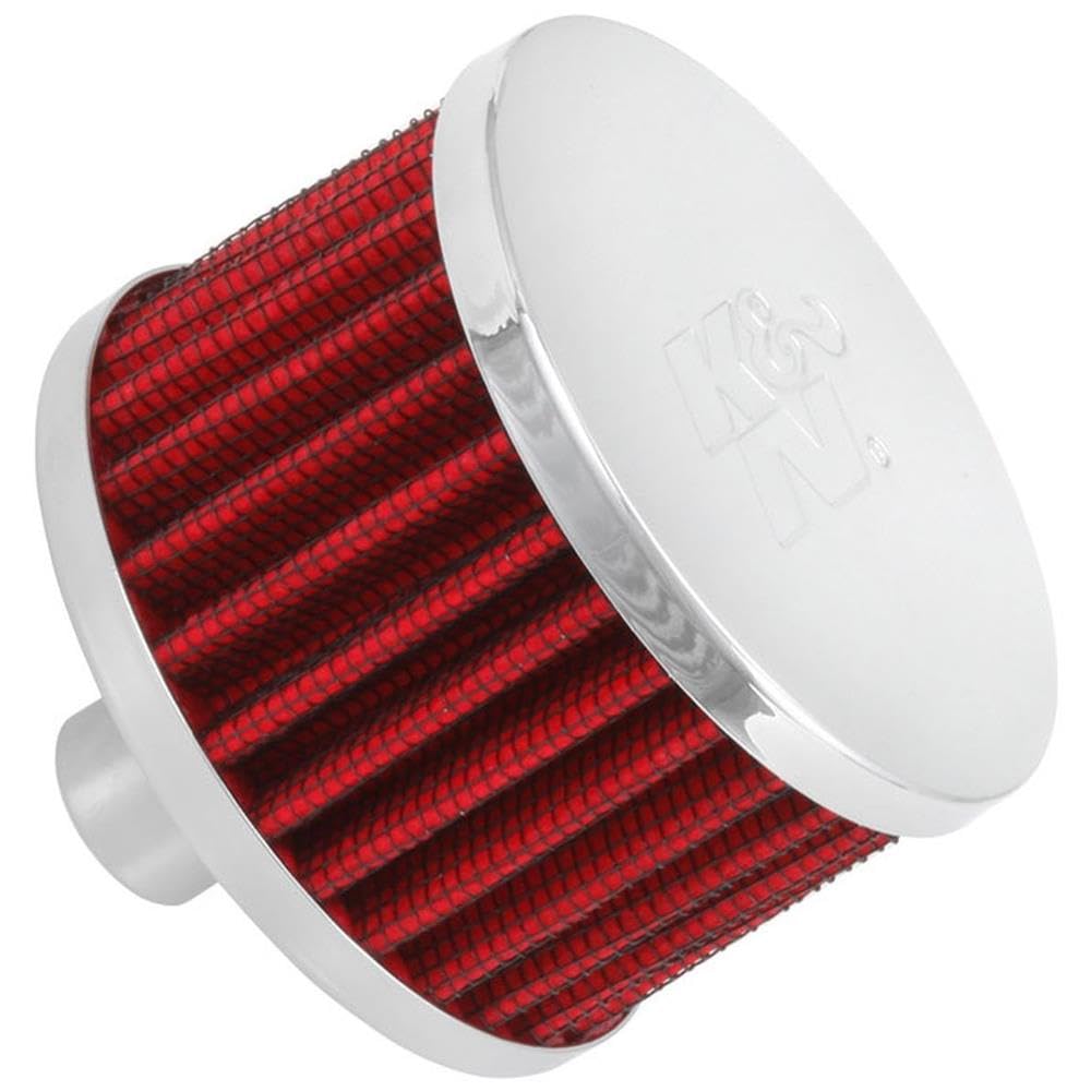 K&N FILTER 62-1160 K&N Vent Air Filter/Breather: High Performance, Premium, Washable, Replacement Engine Filter: Flange Diameter: 0.75 in, Filter Height: 2 in, Flange Length: 0.875 in, Shape: Breather, 62-1160