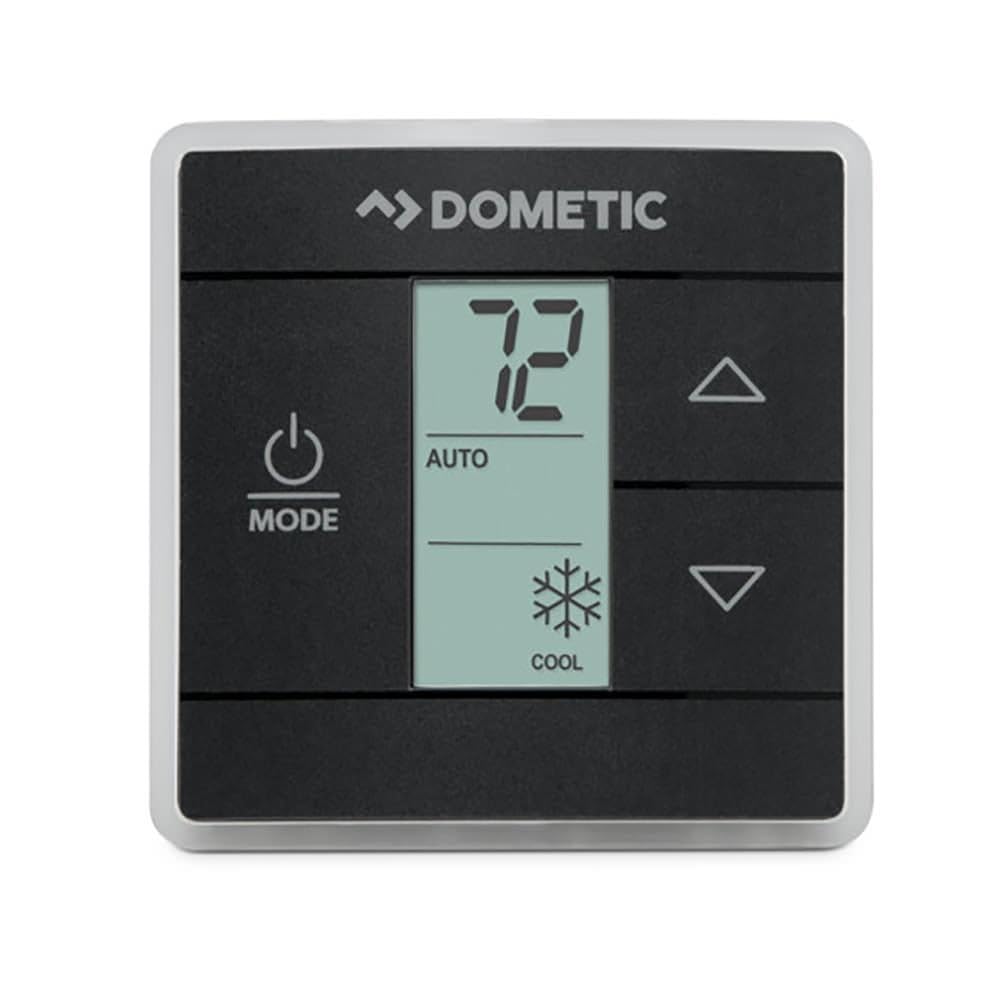 DOMETIC 3316250.712 Dometic USA CT Single Zone Wall Thermostat - Programmable AC Control w/Digital Temperature Display- Easy Wall Mount Design for RVs and Trailers