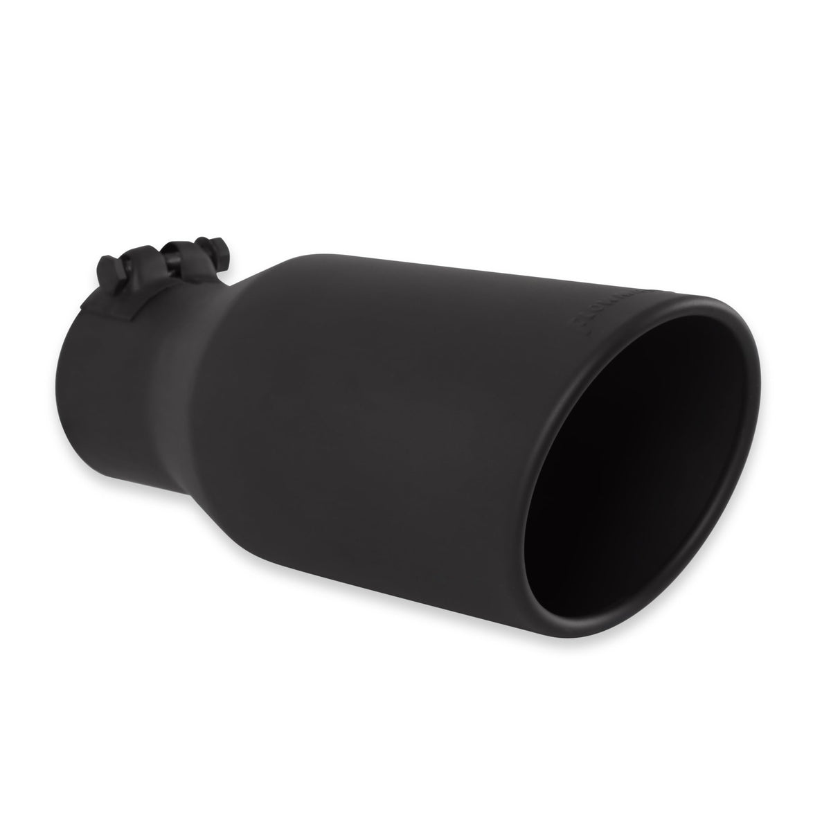 FLOWMASTER 15406B Flowmaster 15406B Exhaust Tip 4.5 Inch Angle Cut Black Ceramic Coated 304 Stainless Steel Fits 3 Inch Tubing 11 Inch Long - Clamp On - Sold Individually