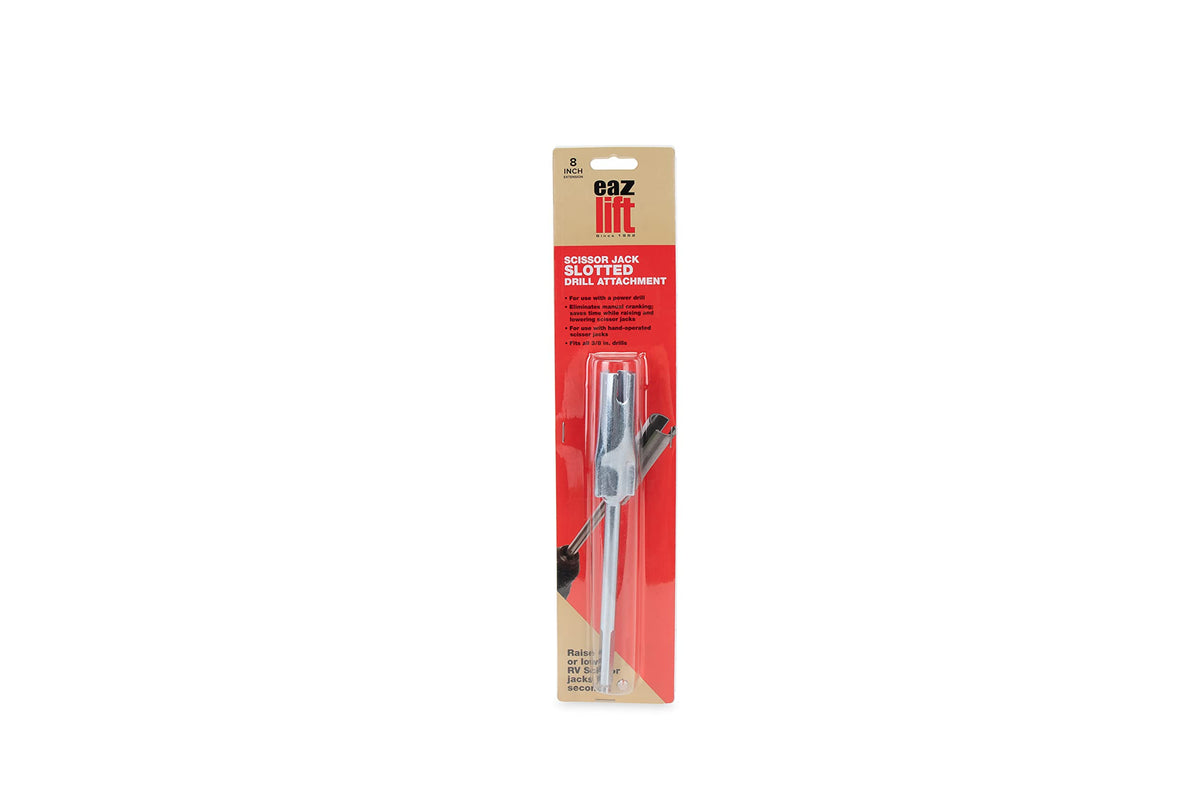 CAMCO 48862 Eaz-Lift Camco Trailer Scissor Jack Slotted Drill Attachment, 8 in, 48862