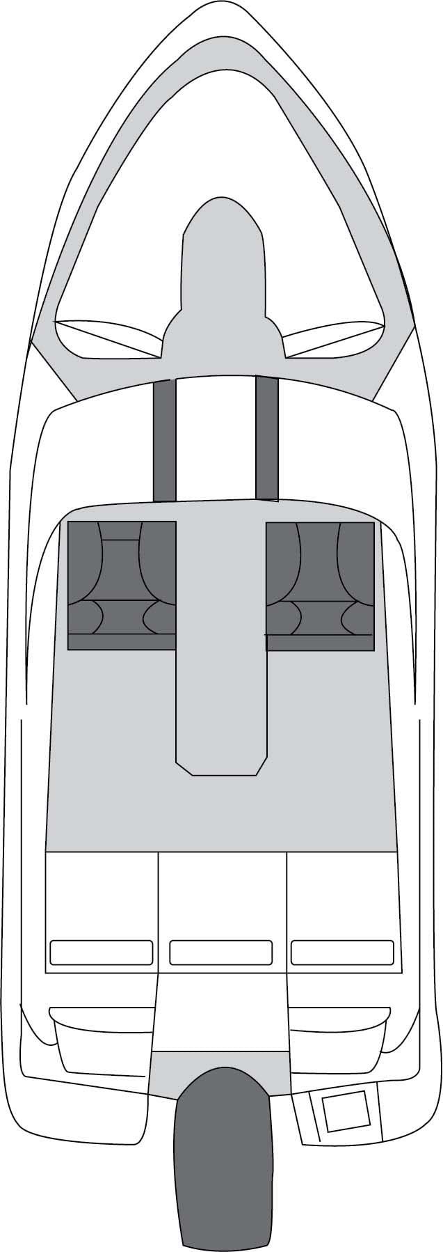 CARVER 79010 CSR 78010 Flex-Fit Cover for V-Hull Runabouts - 22' to 23', Haze Gray