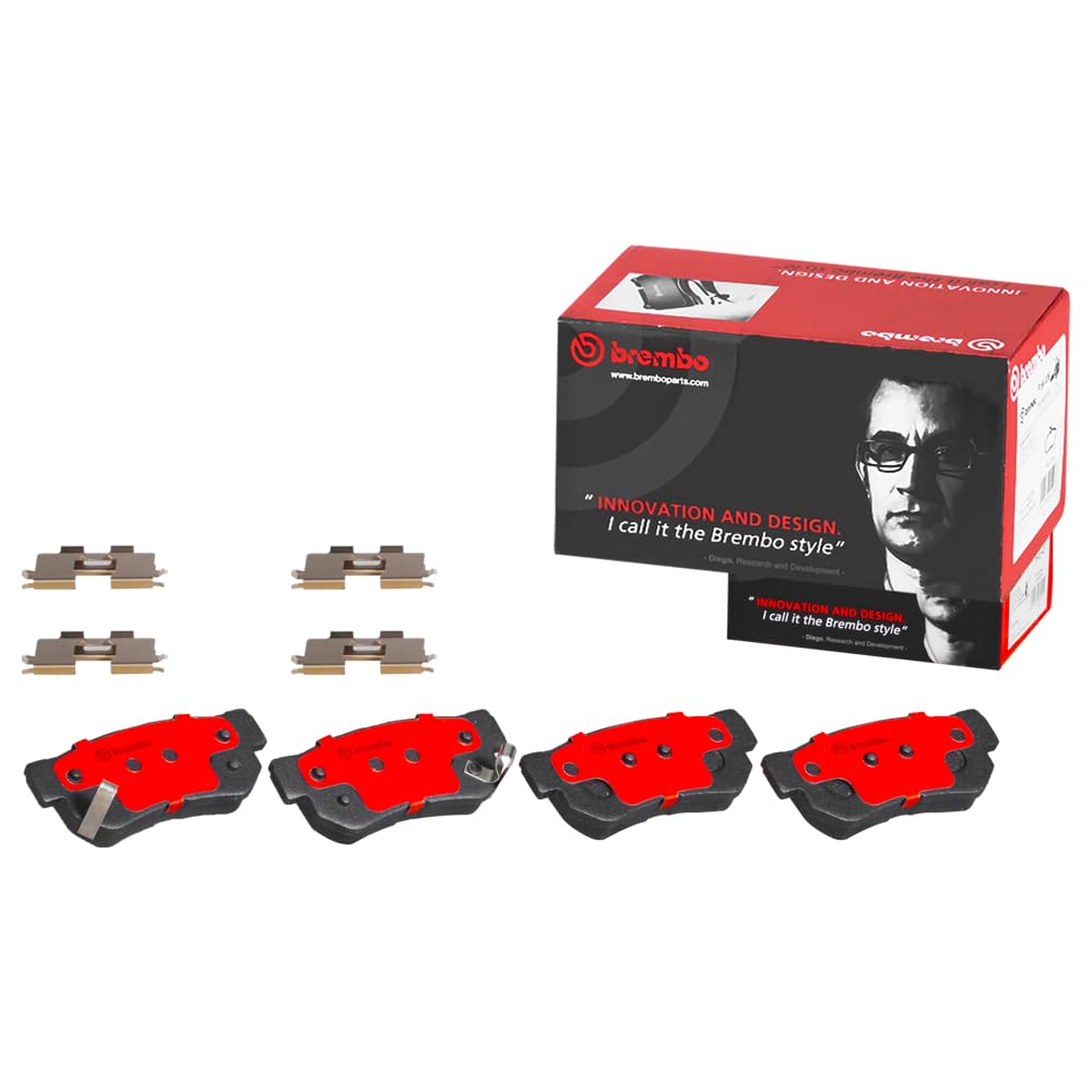 BREMBO P30014N Brembo P30014N Premium Ceramic Rear Disc Brake Pad Set GAC/HAFEI/HYUNDAI/HYUNDAI (BEIJING)/HYUNDAI (HUATAI)/JAC/KIA/KIA (DYK) OE# 583021CA10