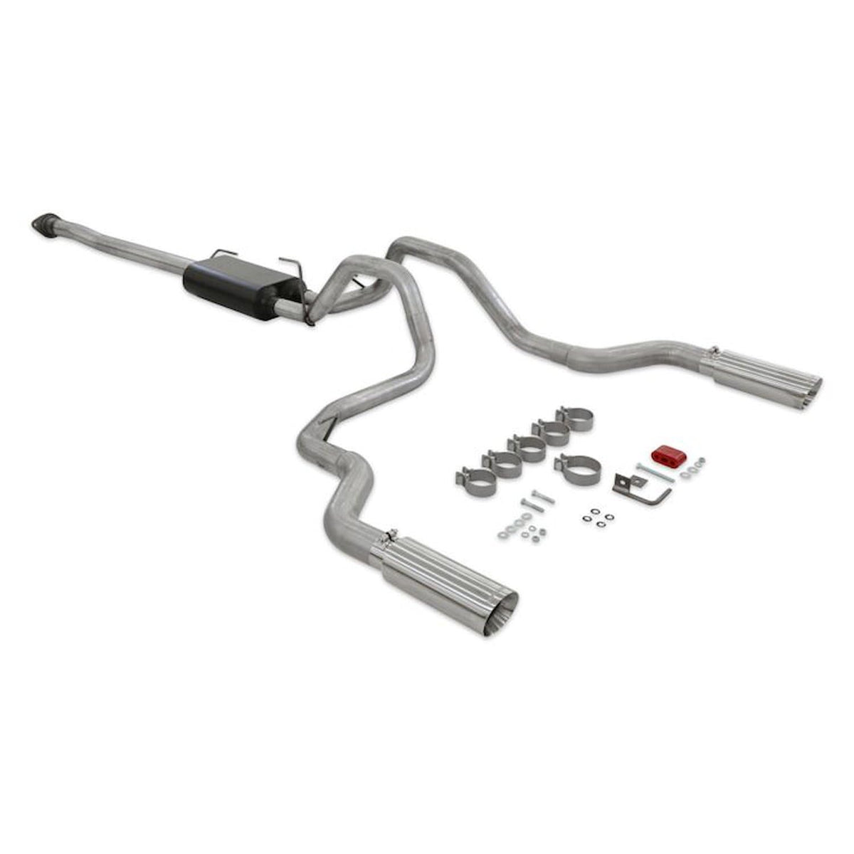 FLOWMASTER 818147 Flowmaster 818147 Force II Cat-Back Exhaust System Stainless Dual Exit Polished Tips