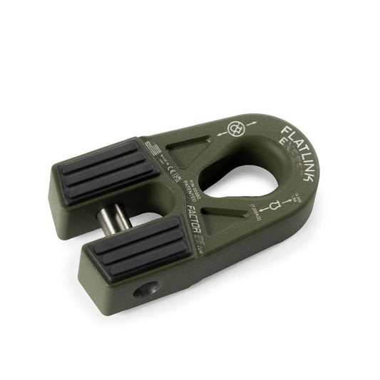 FACTOR 55 00080-14 Factor 55 00080-14 Flatlink E (Expert) Replaces Conventional Winch Hook with a Stronger Shackle/D-Ring Mount Maximum Load 16,000 lb Ultimate Failure Greater Than 40,000 lb – OD Green