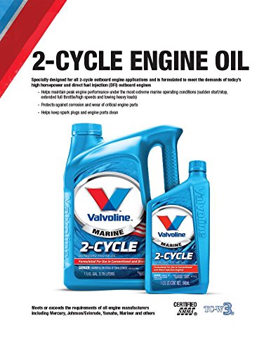 VALVOLINE VV469 Valvoline 2-Stroke Outboard Marine Oil - 16 oz., Case of 12; VV469-12PK
