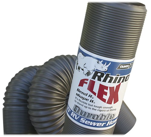 CAMCO 39671 Camco 39671 RhinoFLEX 10 ft Heavy Duty RV Sewer Hose, No Fittings
