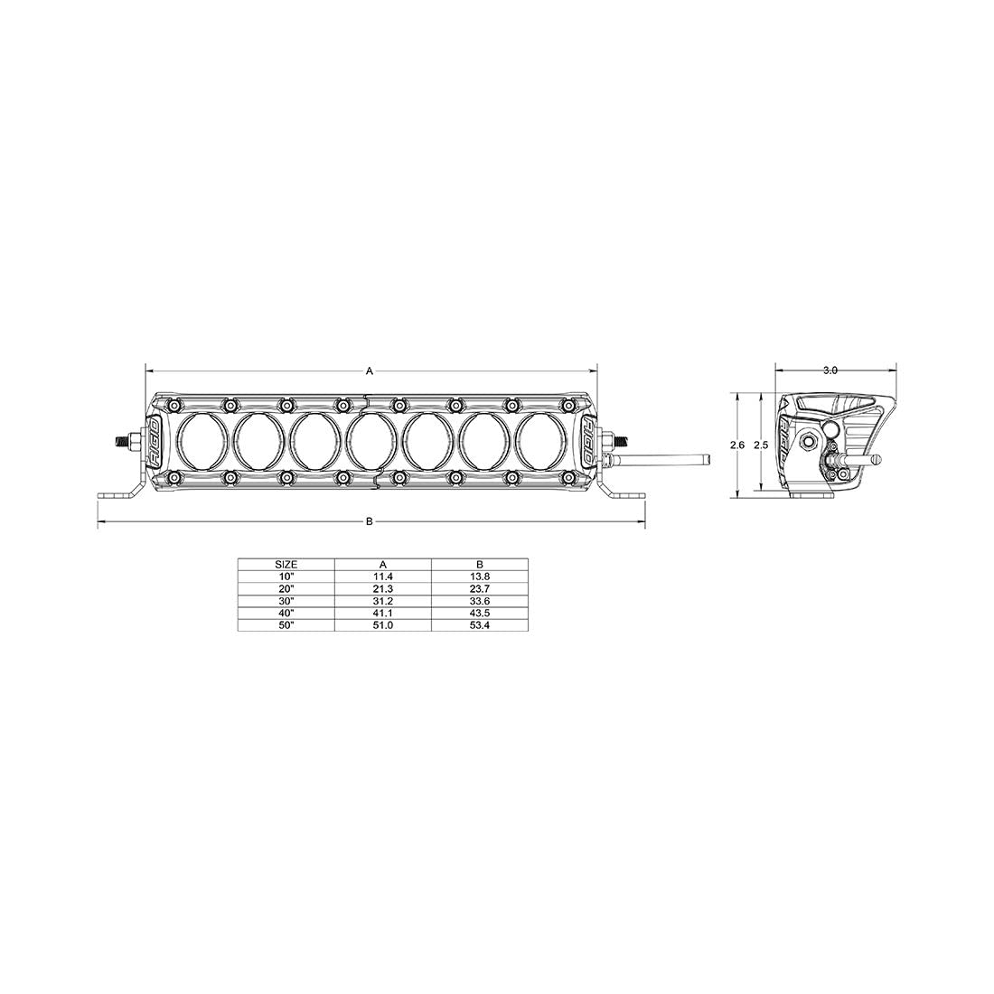 Rigid Industries 430613 Rigid 430613 Revolve 30 Inch LED Light Bar with White Backlight