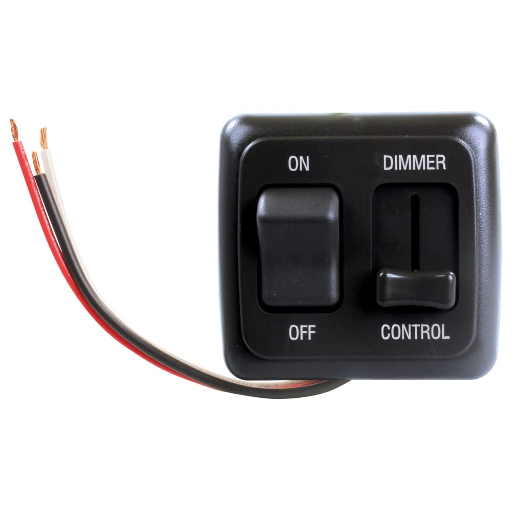 JR PRODUCTS 15225 JR Products 15225 Black LED Dimmer On/Off Switch