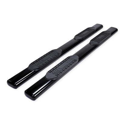 TRAILFX A8255B TrailFX Nerf Bars for Chevrolet Silverado 1500 Crew Cab 2019-2025 Steel 6 Inch Oval Straight Powder Coated Black with Step Pads, Rocker Panel Mount Running Boards TrailFX A8255B