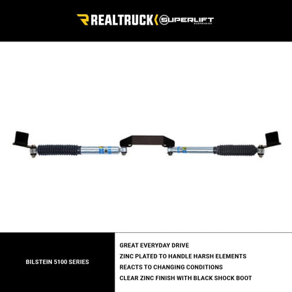 SUPERLIFT 92709 RealTruck SUPERLIFT SUSPENSION Dual Steering Stabilizer Kit for RAM 2500/3500 – Bilstein 5100 Series Cylinders – 92709 – Fits 2009-2013 RAM 2500; 2009-2012 3500 4WD with 3" of Lift or More