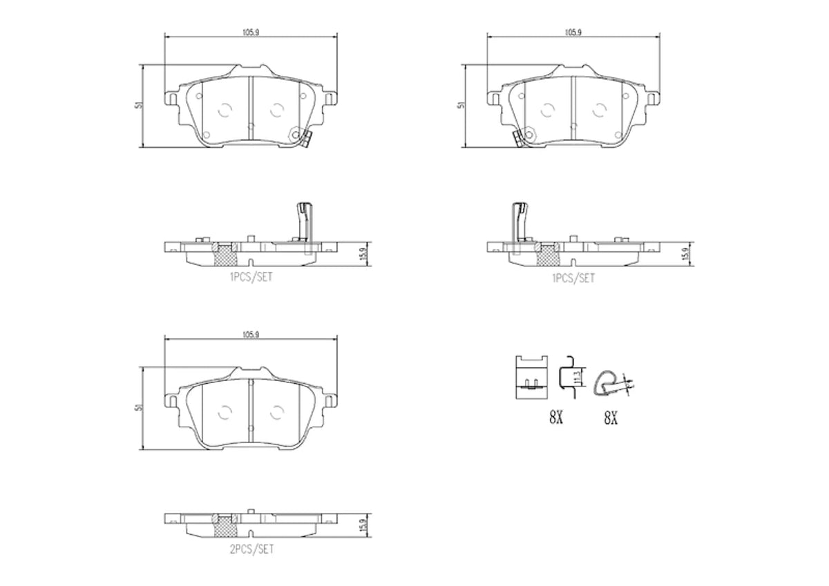 BREMBO P30138 Brembo P30138 BRAKE PAD