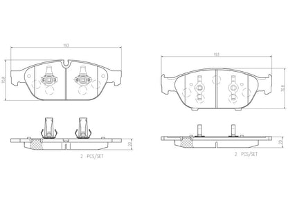 BREMBO P85127N Brembo P85127N Premium Ceramic Front Disc Brake Pad Set AUDI/AUDI (FAW) OE# 4G0698151M