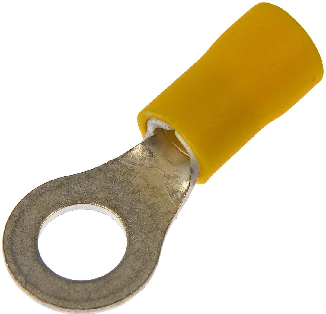 DORMAN 85415 Dorman 85415: 12-10 Gauge Ring Terminal, 1/4 In., Yellow