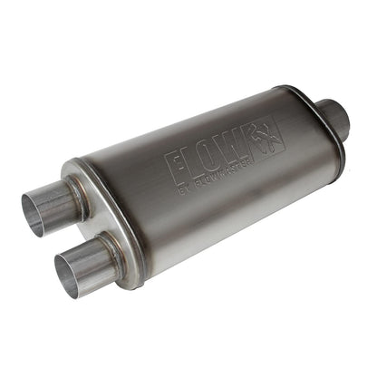 FLOWMASTER 72587 Flowmaster 72587 FlowFX Muffler 3.5" Center Inlet/2.5" Dual Outlet - Moderate Sound 409 Stainless Steel