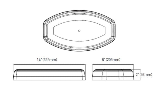HELLA H27995001 HELLA H27995001 Mini Light Bar 50 LED, Amber, Fixed, 12/24V