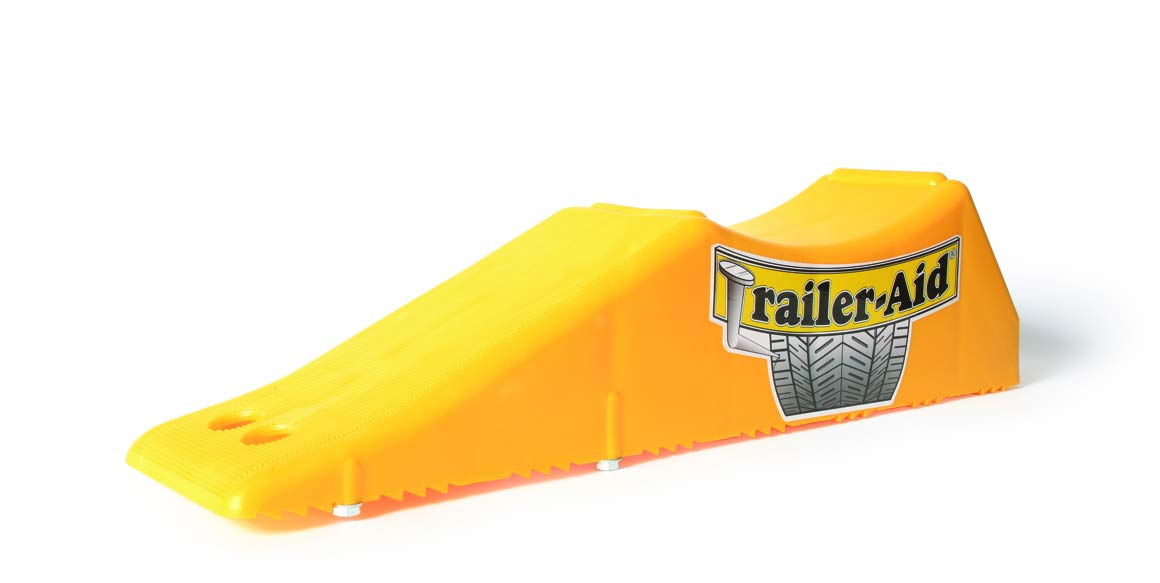 CAMCO 21 Trailer Aid Camco Tandem Tire Changing Ramp with 4.5-Inch Lift, Yellow (21000)