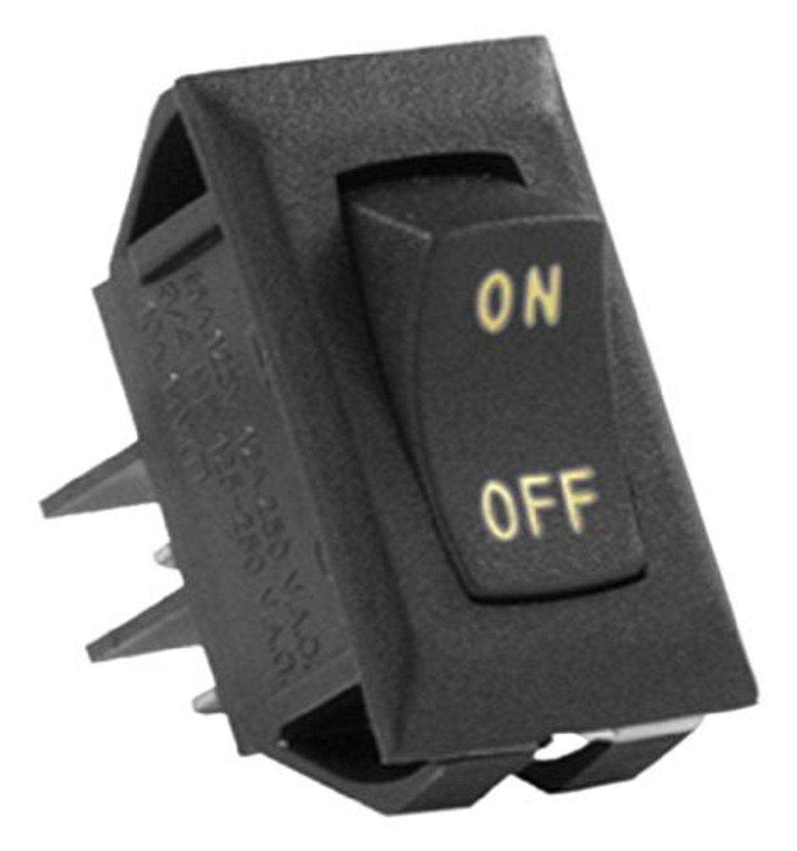 JR PRODUCTS 12591-5 JR Products (12591-5) Black/Sliver 12V On/Off Switch, (Pack of 5)